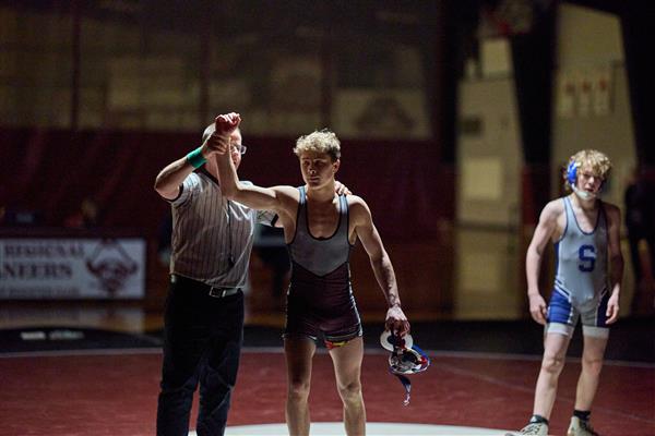 RBR Records \	Most Wins in a Season  - 37 \	Most Wins in a Career  - 134 \	Most Takedowns in a Season  - 117 \	Most Takedowns in a Career  - 325 \	Most Pins in Career  - 55 \	Most Team Points in a Career  - 652